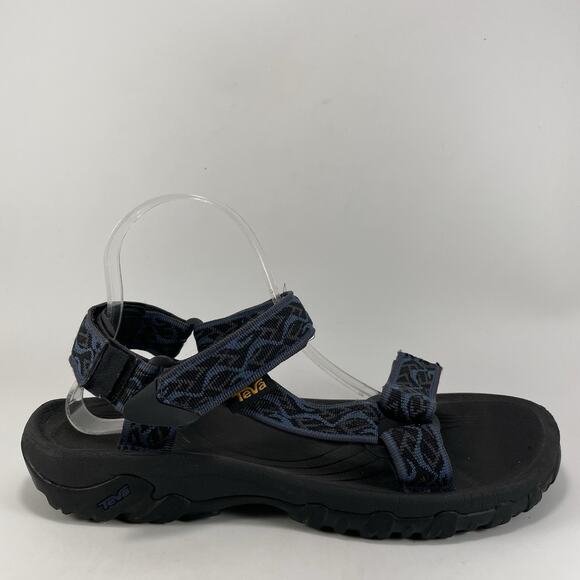 Teva Hurricane 4 Strappy Sandals Mens Size 9 Trail Navy Active Hike Water Aztec - Picture 1 of 9